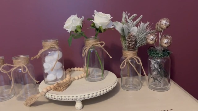 Amazon.com: Set of 6 Vintage Glass Vases for Flowers Farmhouse